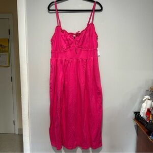 NEW Old Navy Soft Bodice Flower Trail Dress Pockets Size XL